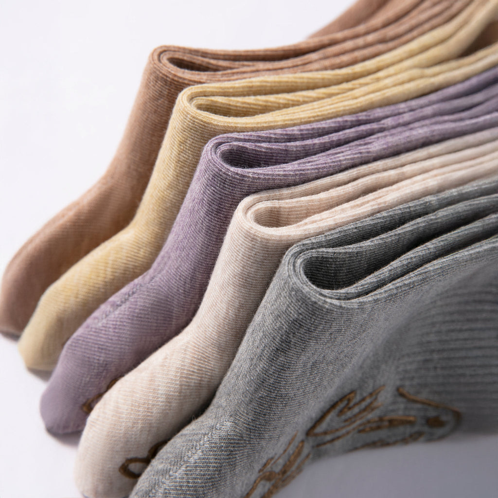 Serene Socks- Adult Organic Cotton Non-Slip Socks- 4 Seasons- Lemon- 2 Pairs