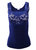 EGI Luxury Modal Women's Lace-Trimmed Tank Top. Proudly Made in Italy (1137)